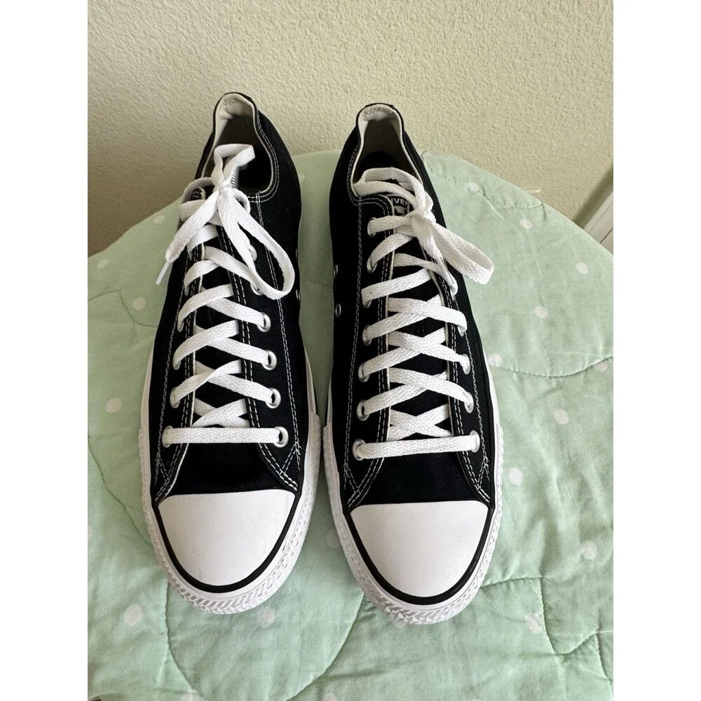 Converse Chuck Taylor All Star Low Top Sneakers Black/White M9166 size 12